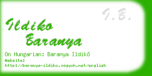 ildiko baranya business card