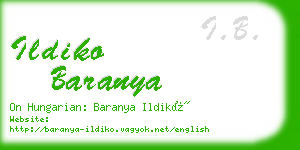 ildiko baranya business card